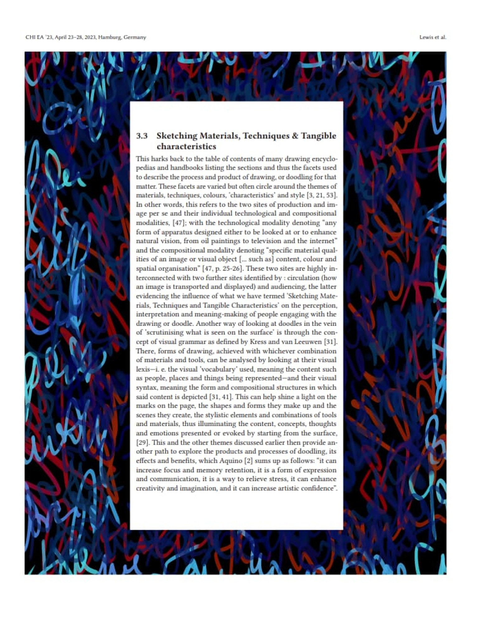 Sketching Materials, Techniques & Tangible Characteristics