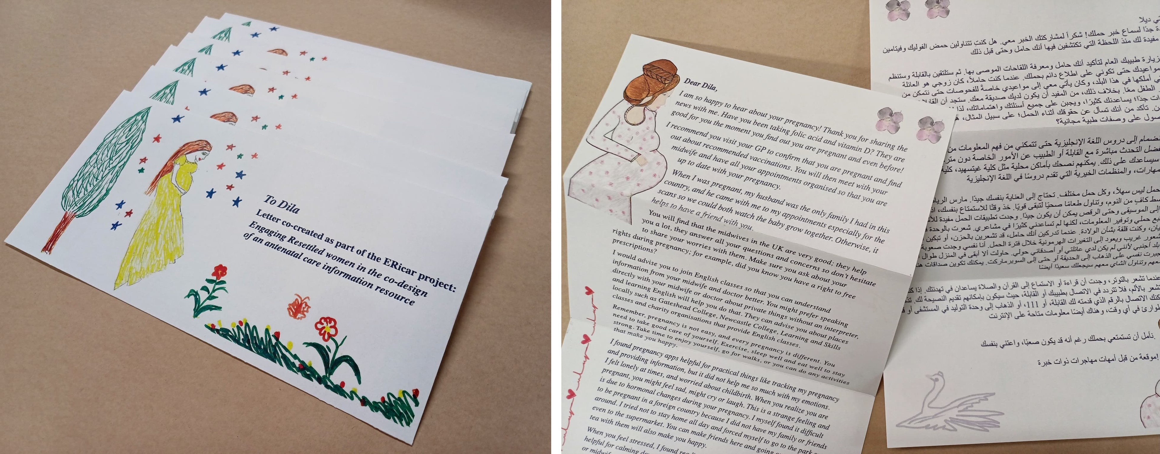 Paper-based prototype: Letter to Dila.