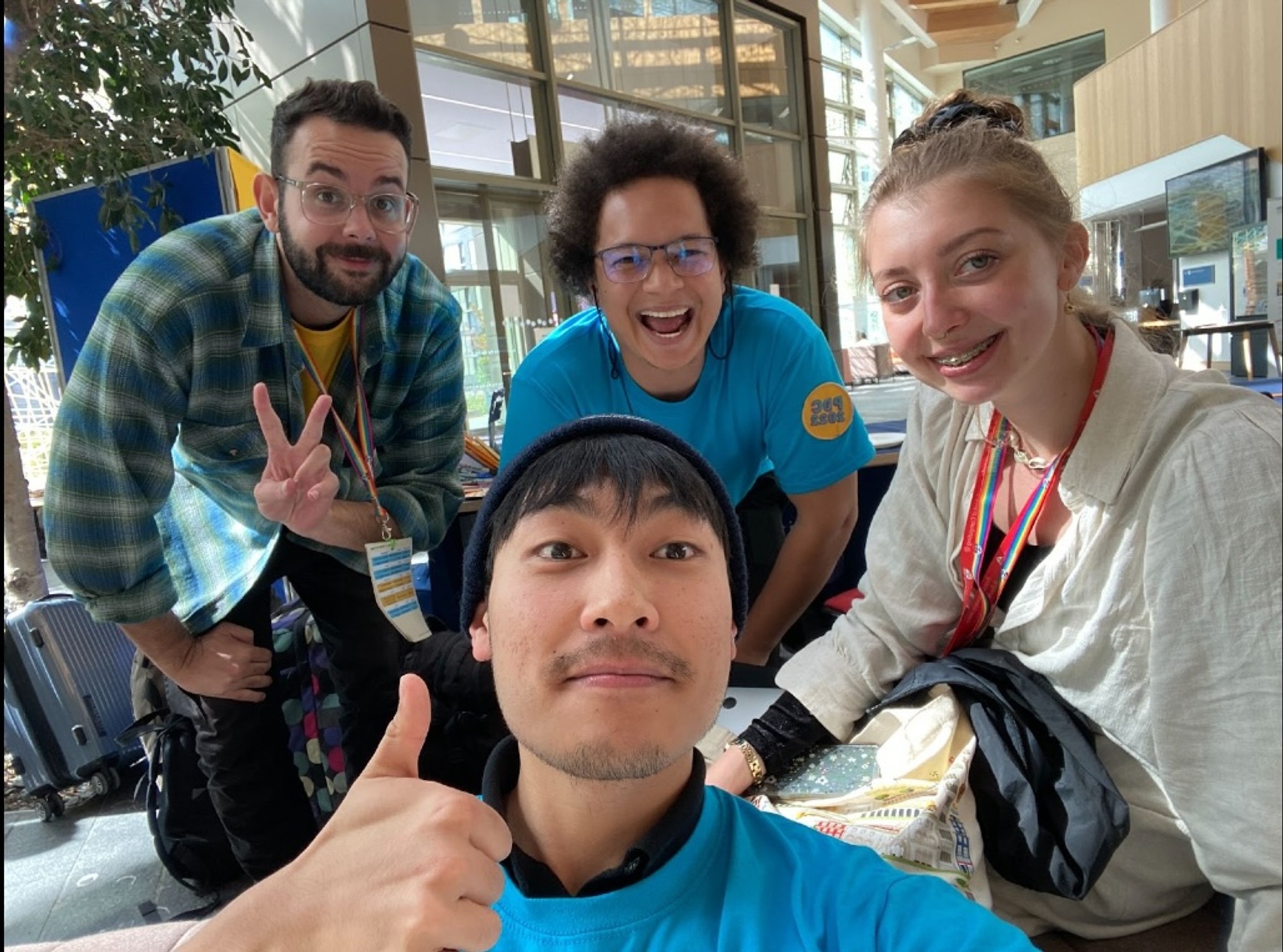 Paulina (on the right) with other PDC student volunteers. 